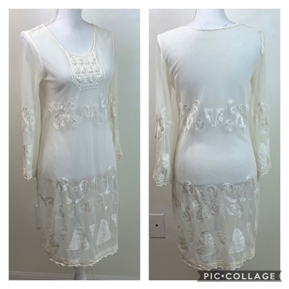 Express dress / swim cover embroidered lace mesh - Picture 9 of 9
